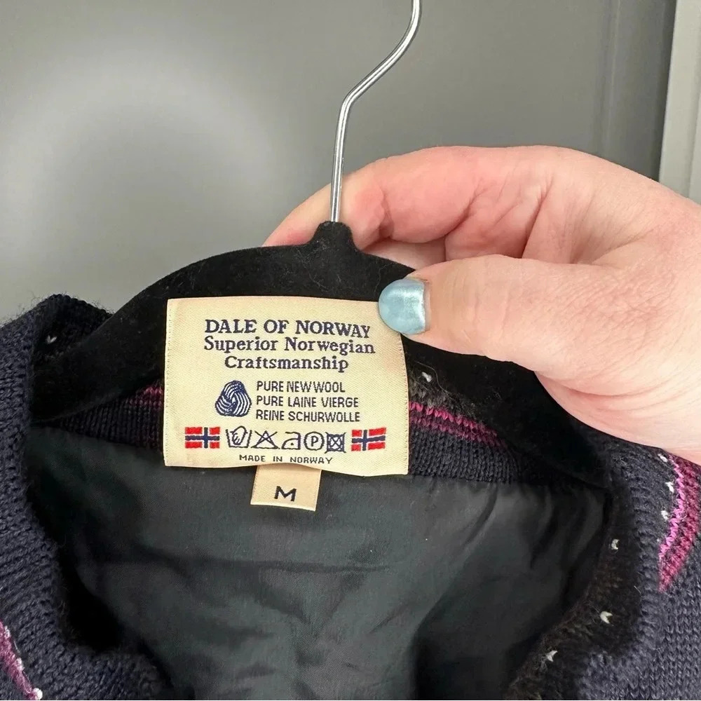 Vintage Dale of Norway Salt Lake City Olympics 2002 Full Zip Wool Sweater Medium - Picture 10 of 10